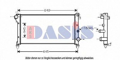 AKS DASIS 080067n -  Радиатор, охлаждение двигателя